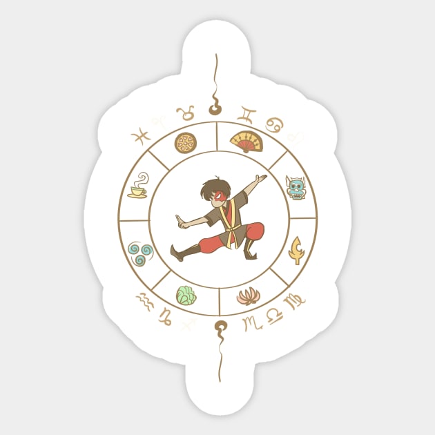 Astrolabe Zuko Sticker by johannamation